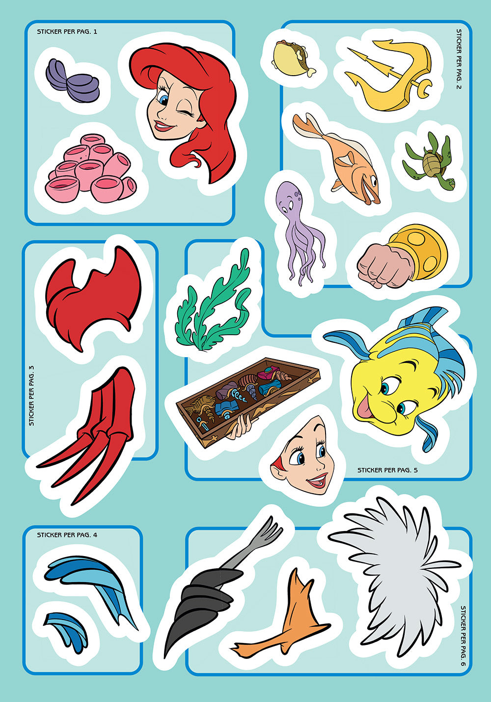 Amiche del mare Staccattacca&colora Disney Princess