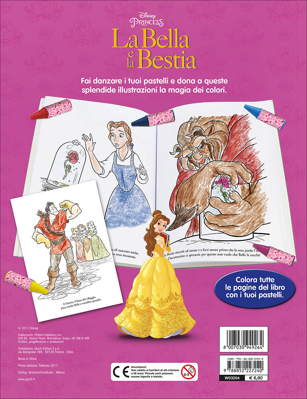 Libro Pastello - La Bella e la Bestia. 12 mini pastelli per colorare!