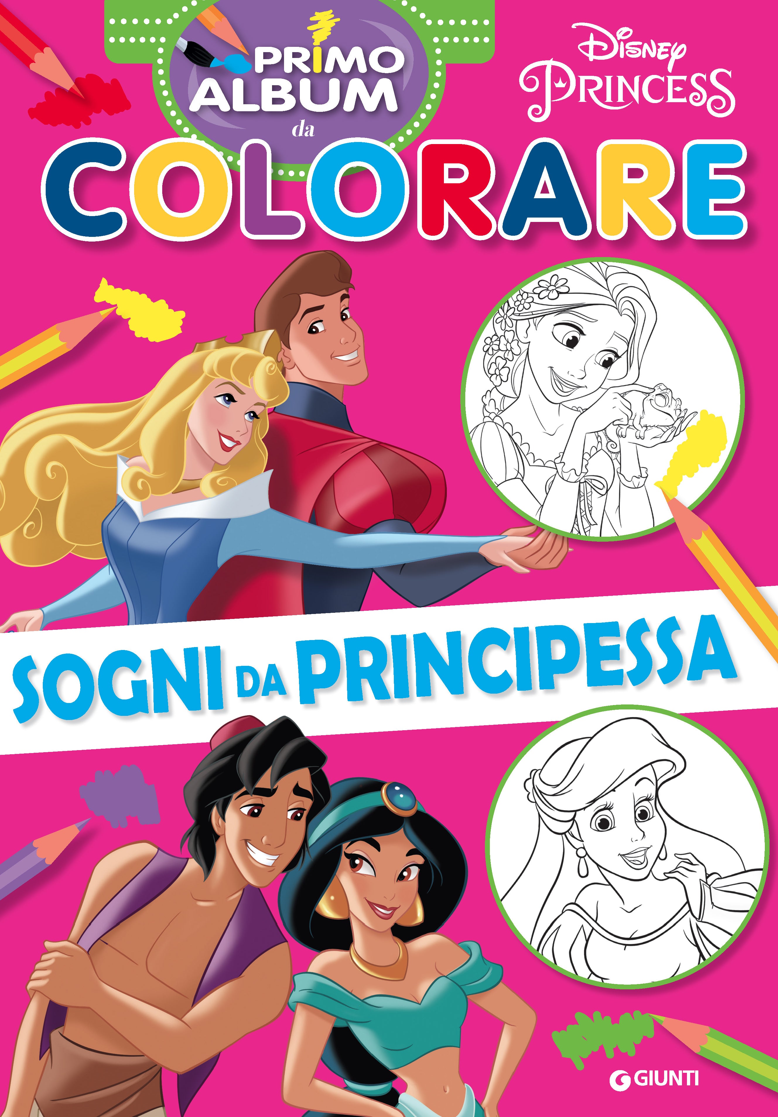 Primo album da colorare Disney Princess. Sogni da Principessa: libro di  Walt Disney