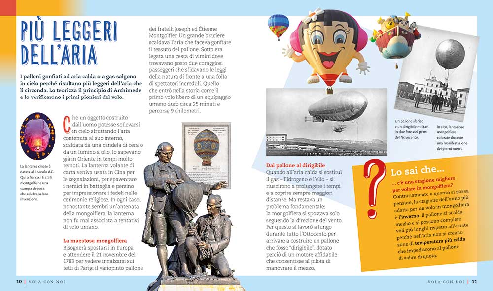 Vola con noi!. Piloti, Aerei, Elicotteri, Droni, Frecce Tricolori, Spazio