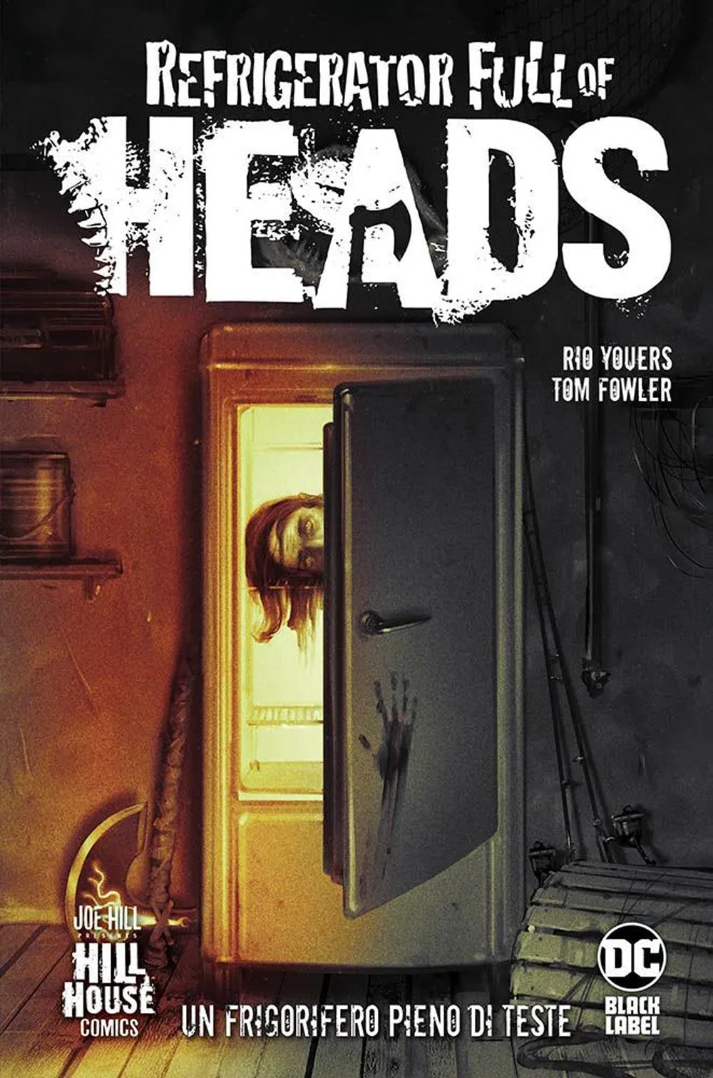 Refrigerator full of heads. Un frigorifero pieno di teste. DC Hill House.