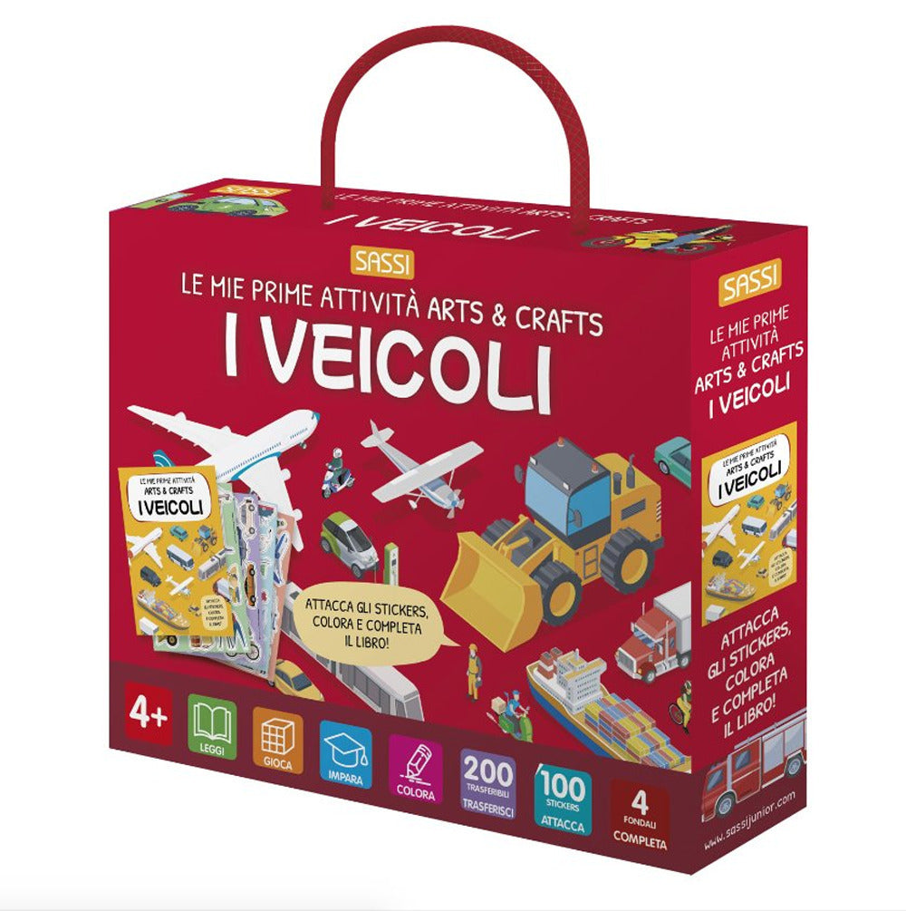I veicoli. Le mie prime attività arts & crafts. Con penna speciale da ricalco. Con 100 sticker. Con 200 trasferibili