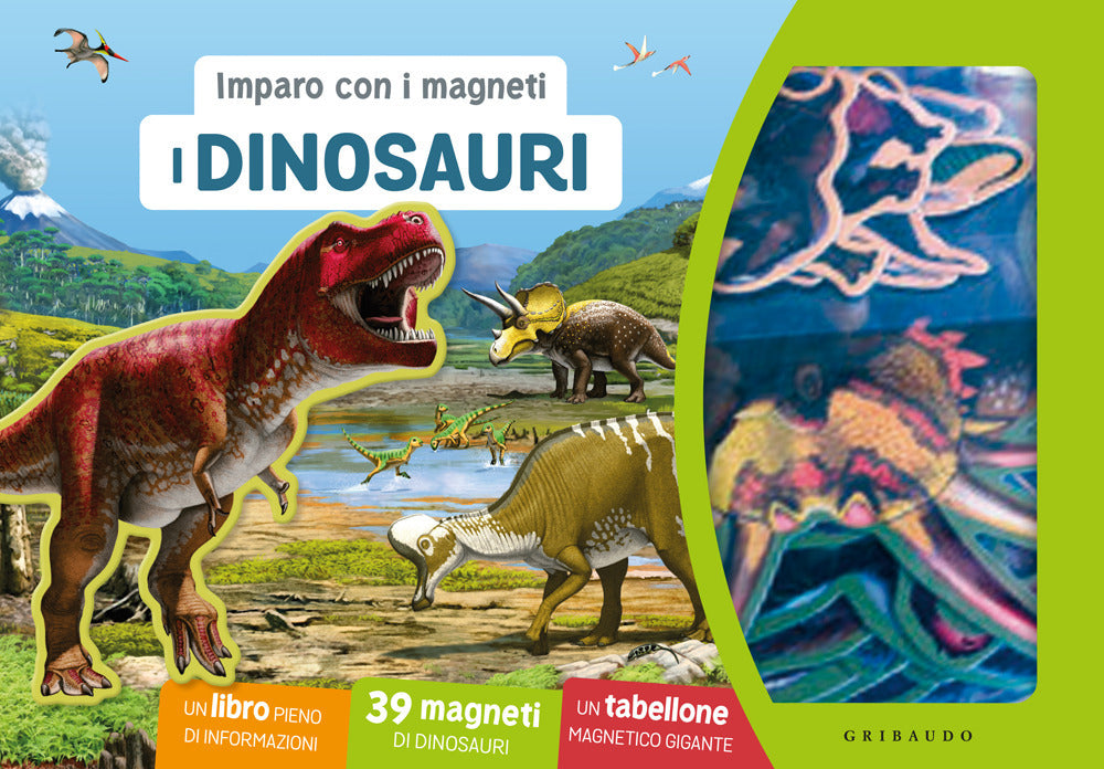 Dinosauri. Imparo con i magneti. Ediz. a colori. Con 39 magneti. Con tabellone