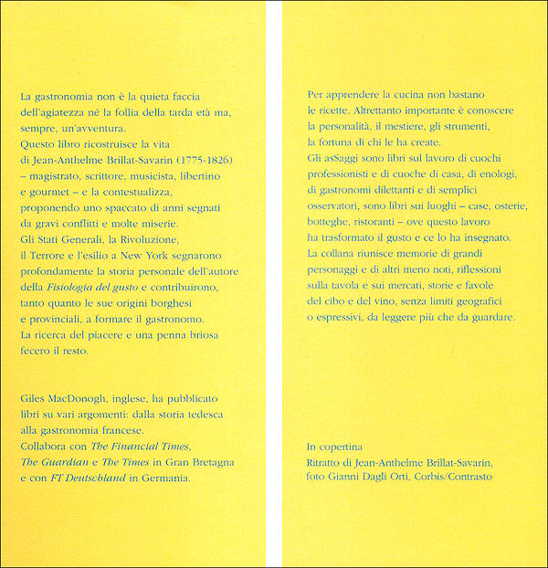 Gastronomo e giudice. Vita di Jean-Anthelme Brillat-Savarin