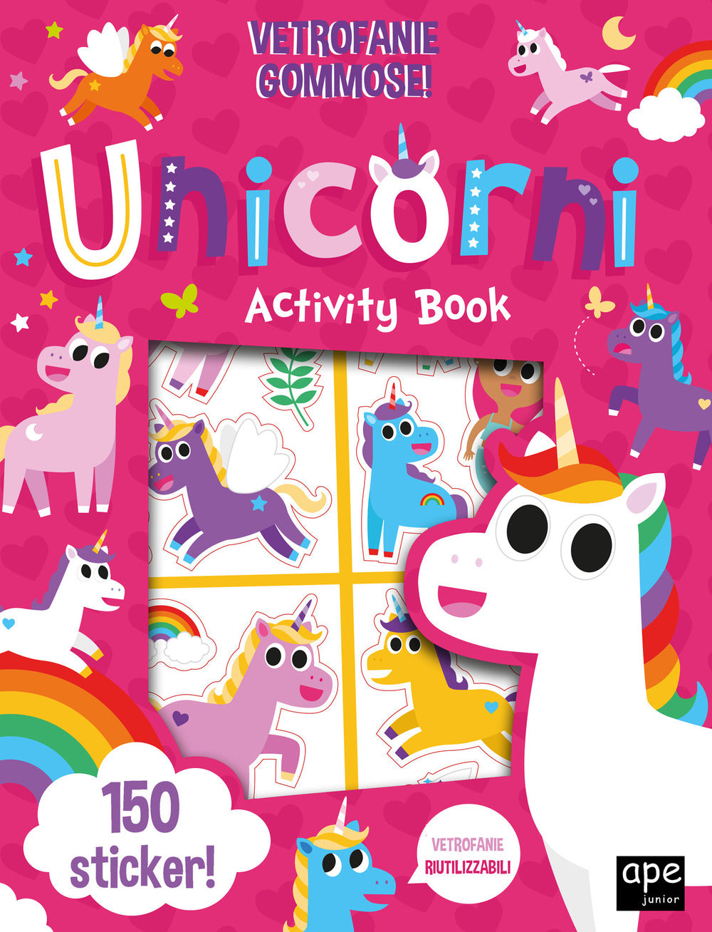 Vetrofanie gommose unicorni. Ediz. a colori.