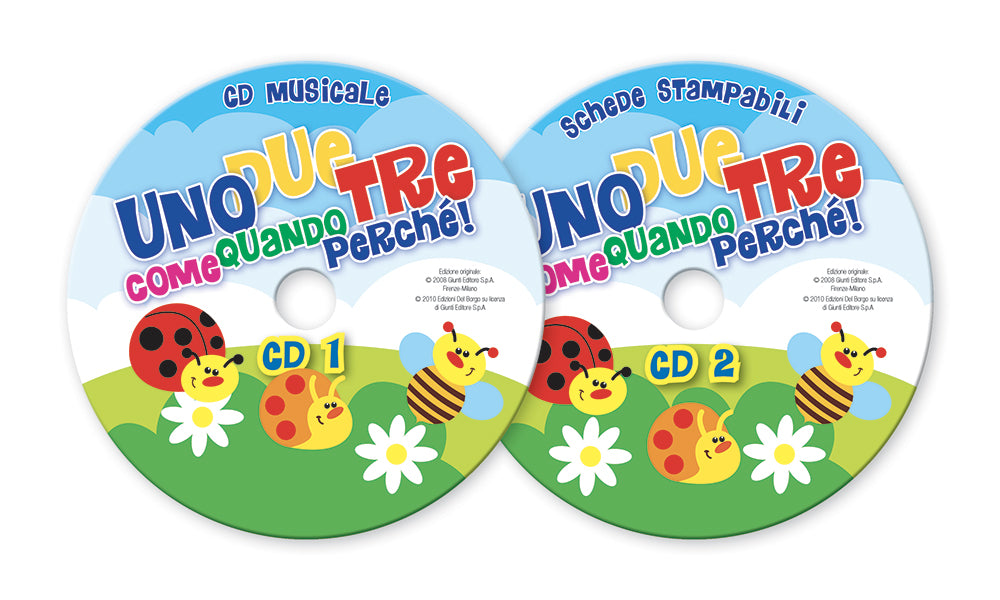 Uno due tre come quando perché! - Guida. Con 2 CD con canzoncine e schede in b/n stampabili