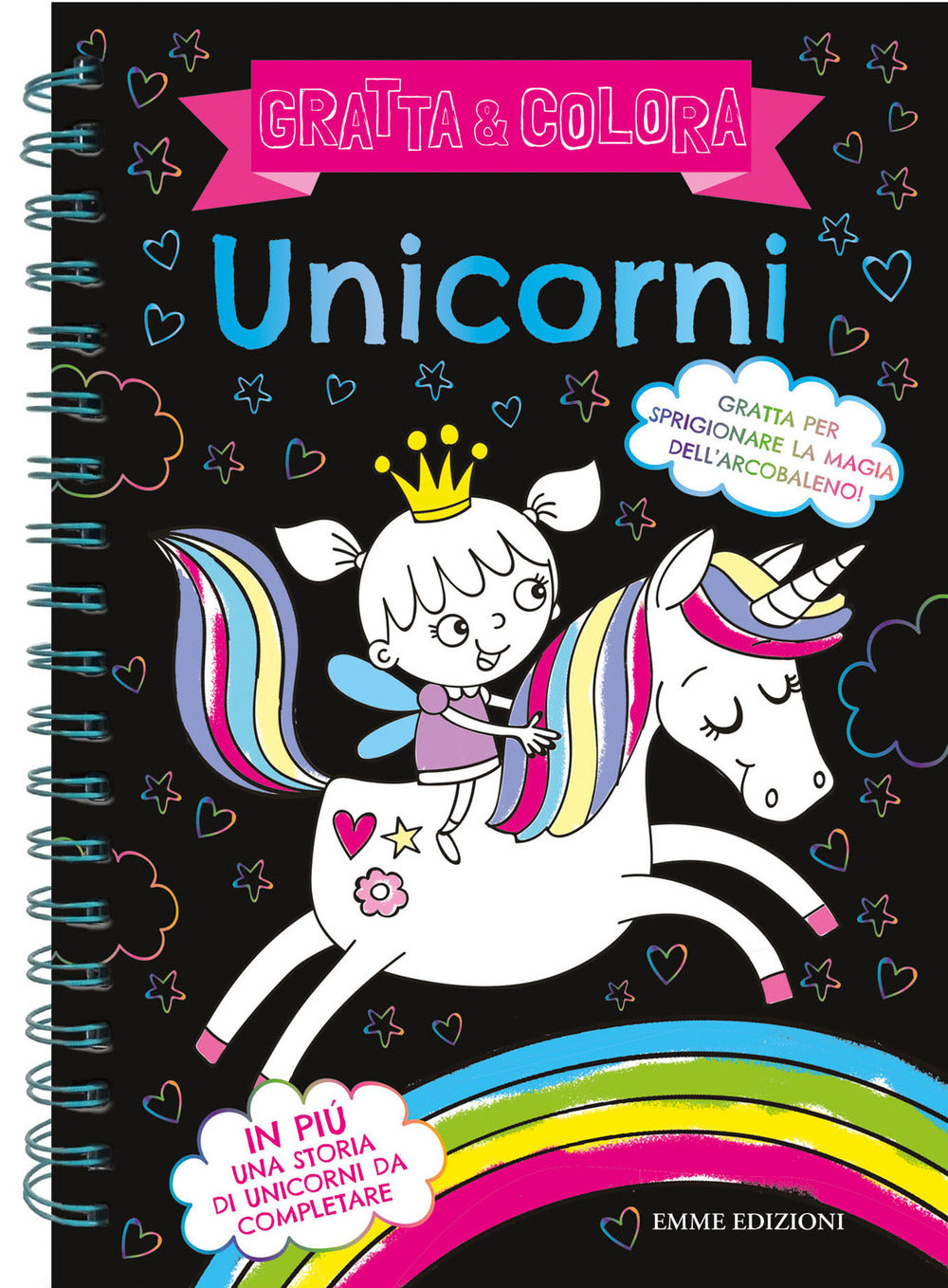 Unicorni. Gratta & colora. Ediz. a spirale.