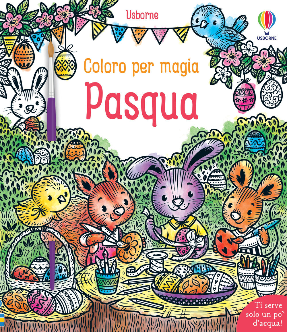 Pasqua. Coloro per magia. Ediz. illustrata. Con pennello.