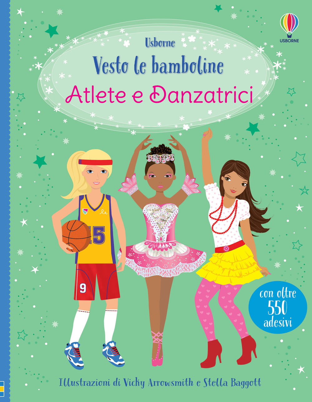 Atlete e danzatrici. Vesto le bamboline. Con adesivi.