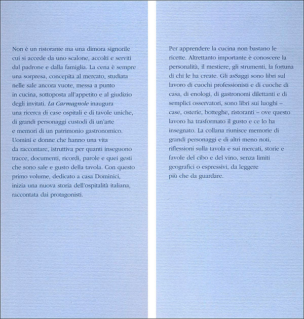 Casa Dominici. Memorie e riflessioni di un gastronomo