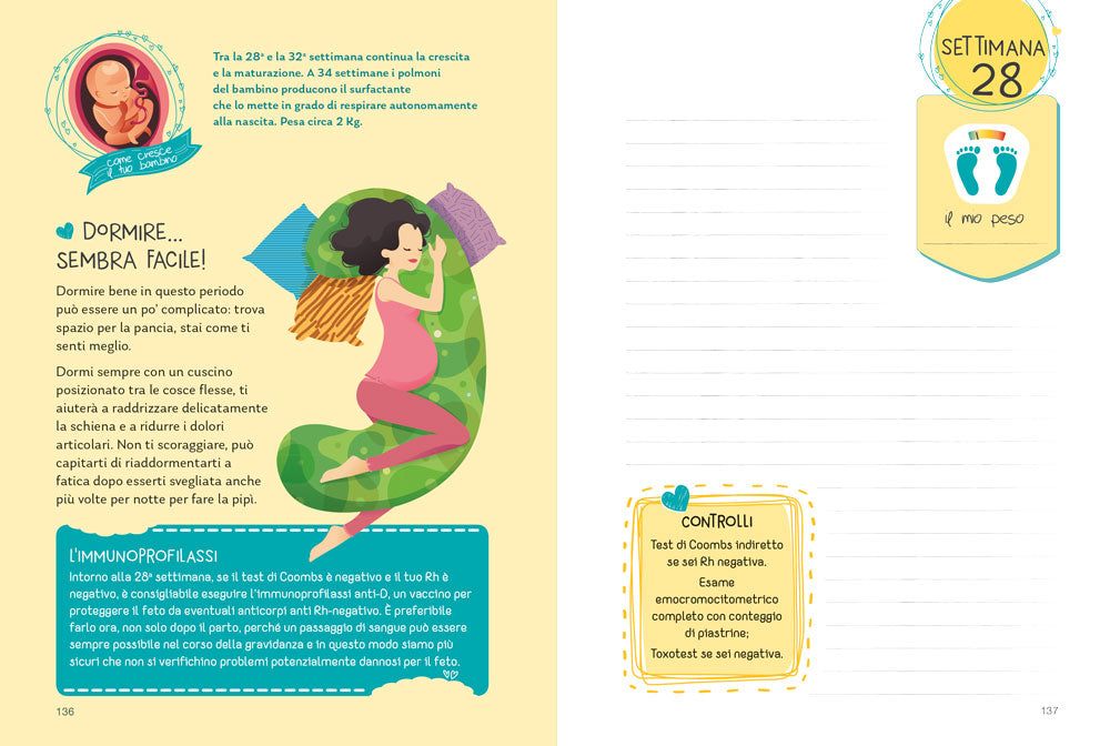 Agenda della gravidanza. settimana per settimana tutto quello che serve sapere