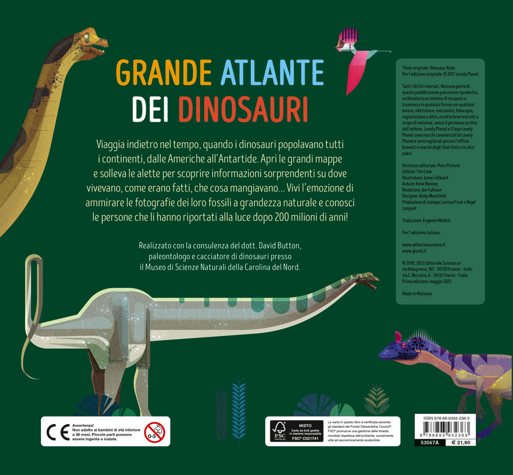 Grande atlante dei dinosauri. Con informazioni sorprendenti, mappe da esplorare e alette da sollevare