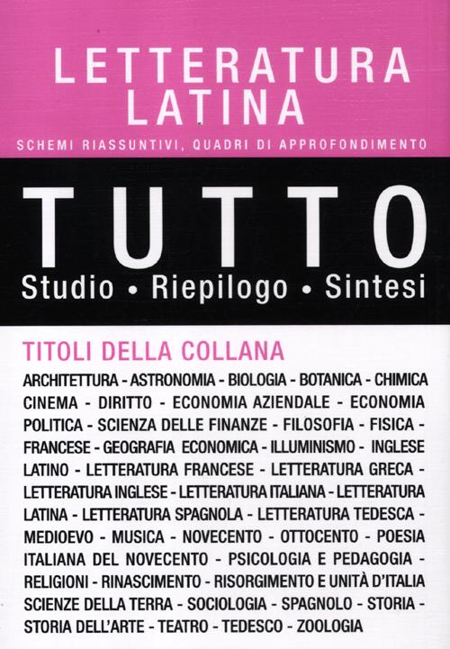 Tutto letteratura latina.