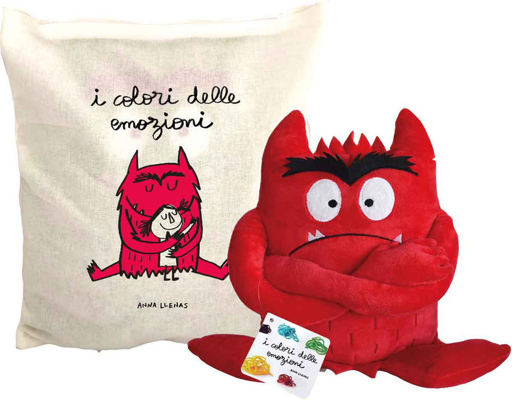Rabbia. Mostro rosso. Il mostro dei colori. Con gadget. Con Giocattolo morbido.