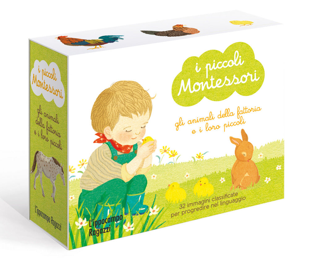 Gli animali della fattoria e i loro piccoli. I piccoli Montessori. Ediz. a colori. Con 32 Carte.