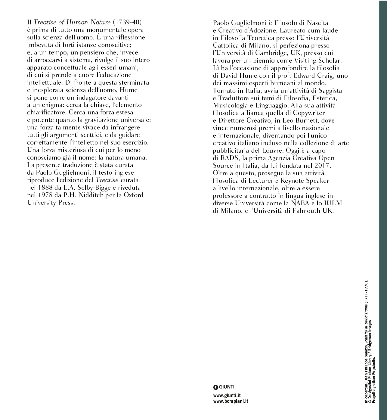 Trattato della natura umana. Testo inglese a fronte