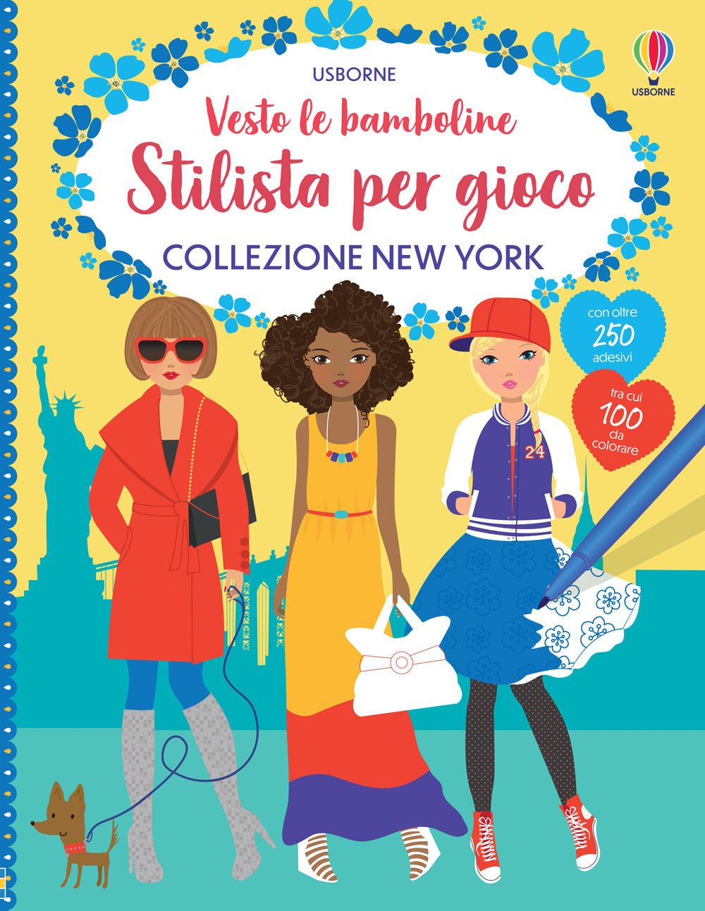 Collezione New York. Vesto le bamboline. Stilista per gioco. Con adesivi.