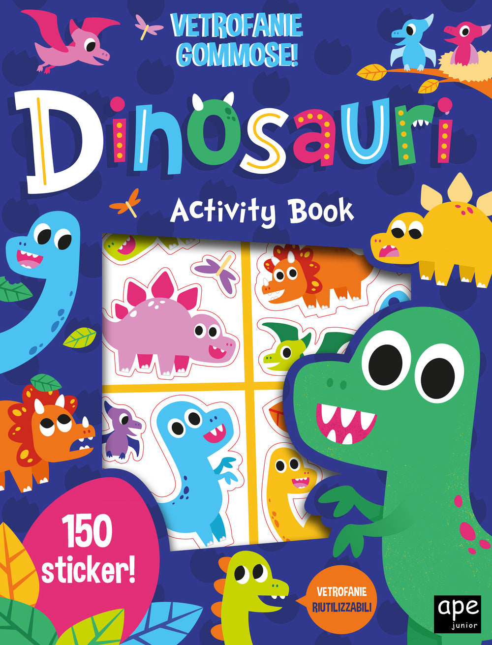 Vetrofanie gommose dinosauri. Ediz. a colori.