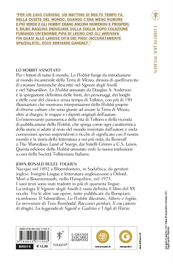 Lo Hobbit annotato. Da Douglas A. Anderson - Nuova traduzione a cura della Società Tolkeniana Italiana