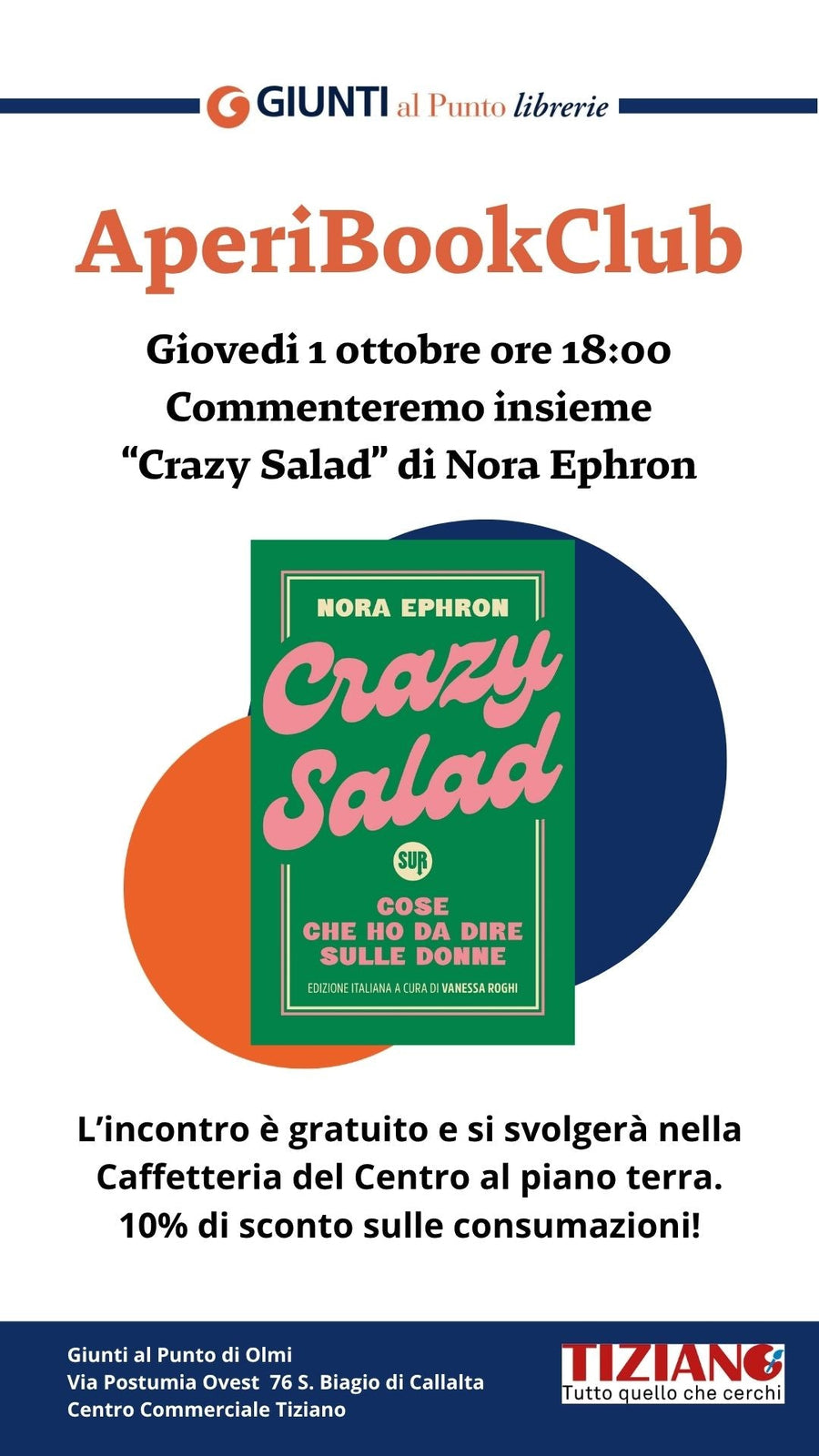 AperiBookClub al Centro Commerciale Tiziano