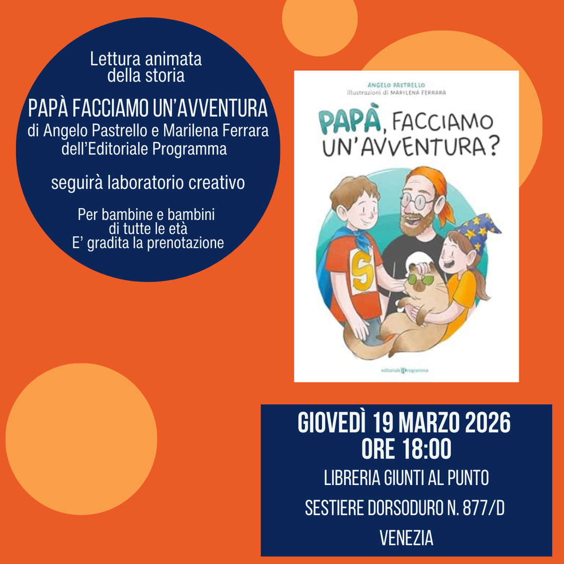 Lettura per la Festa del Papà a Venezia