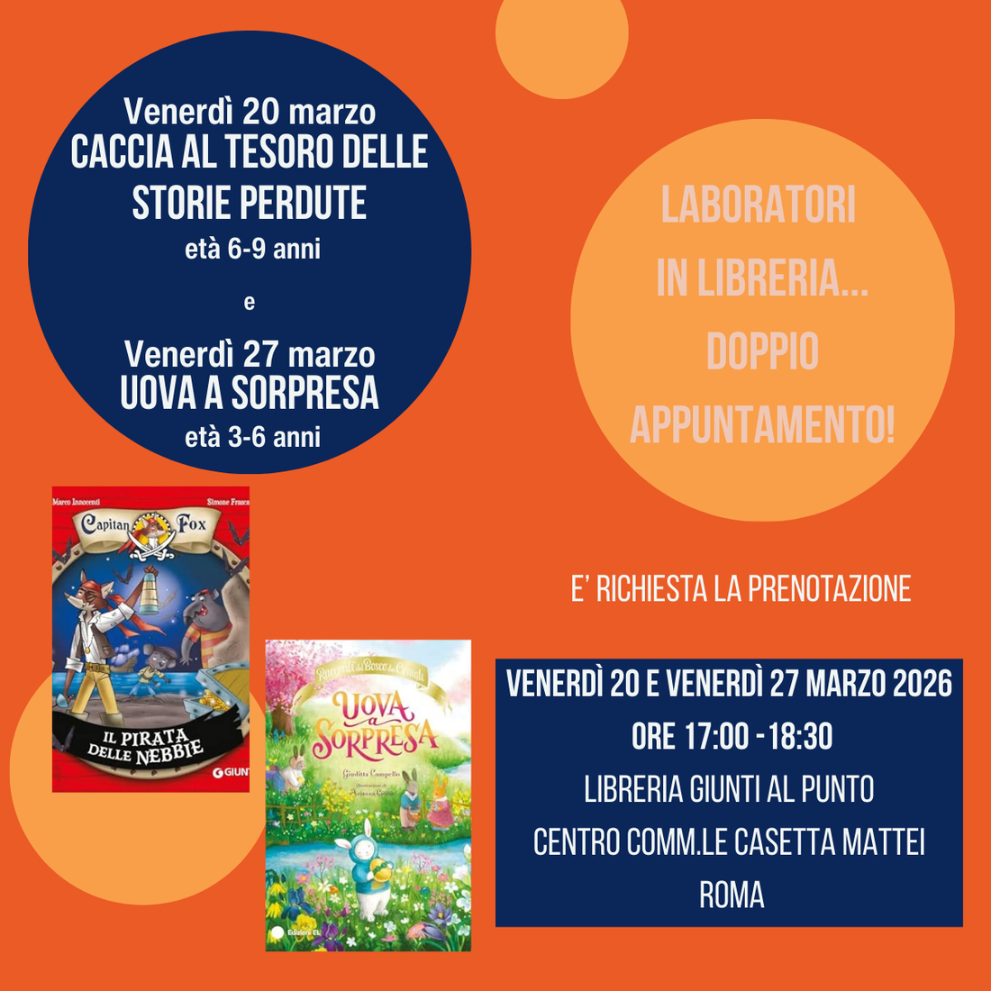 Laboratori in libreria a Roma