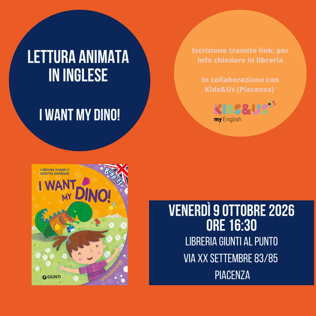 Lettura animata in inglese a Piacenza