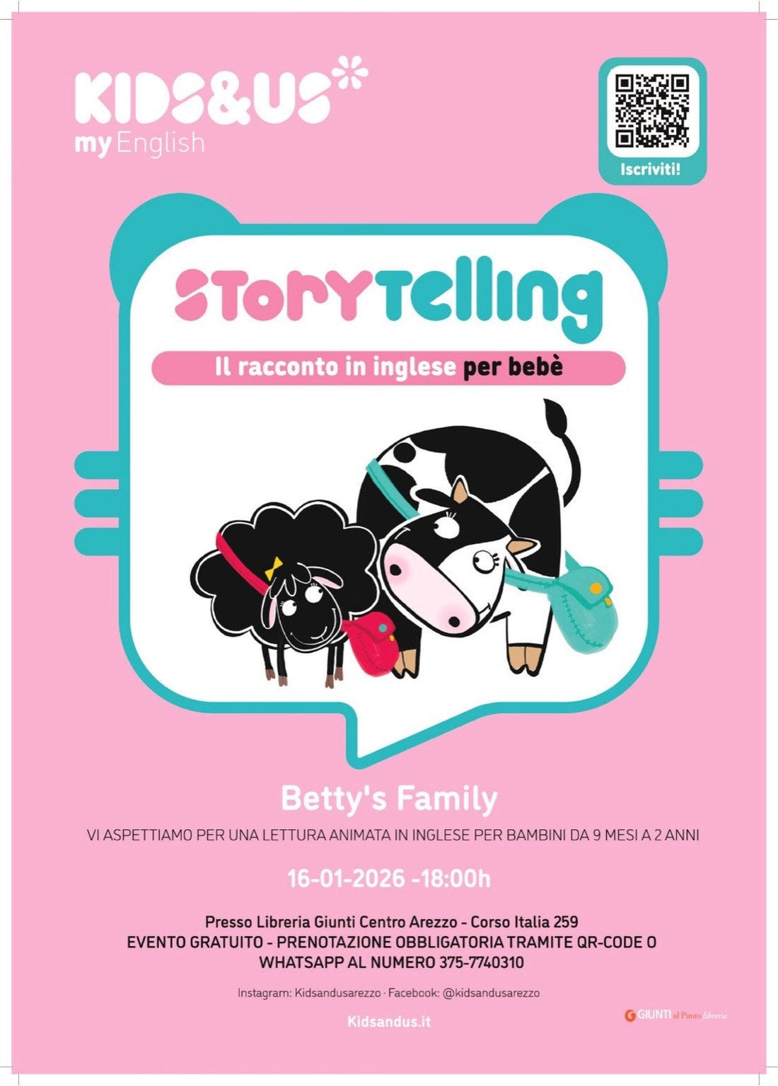 Lettura animata per bambini in inglese ad Arezzo