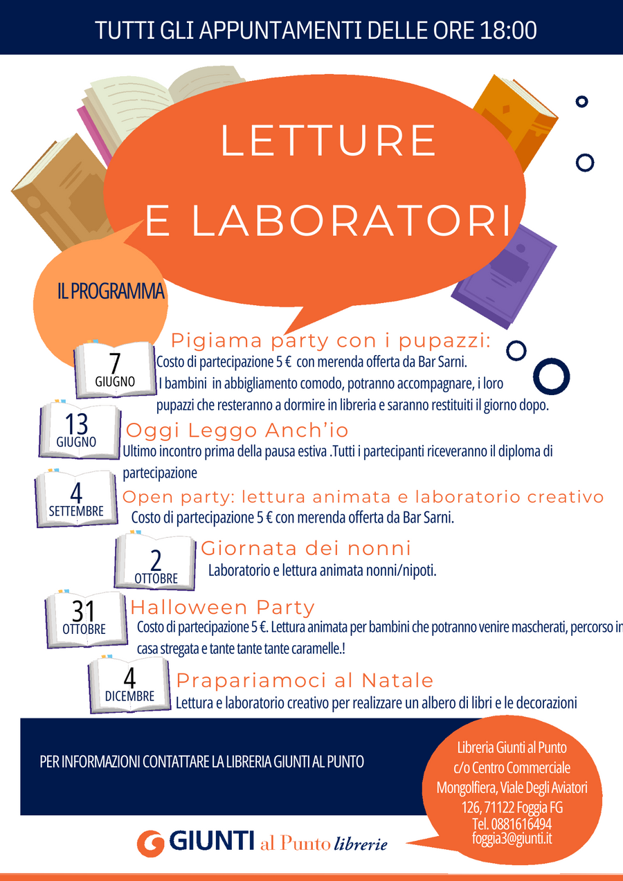 Letture e laboratori a Foggia