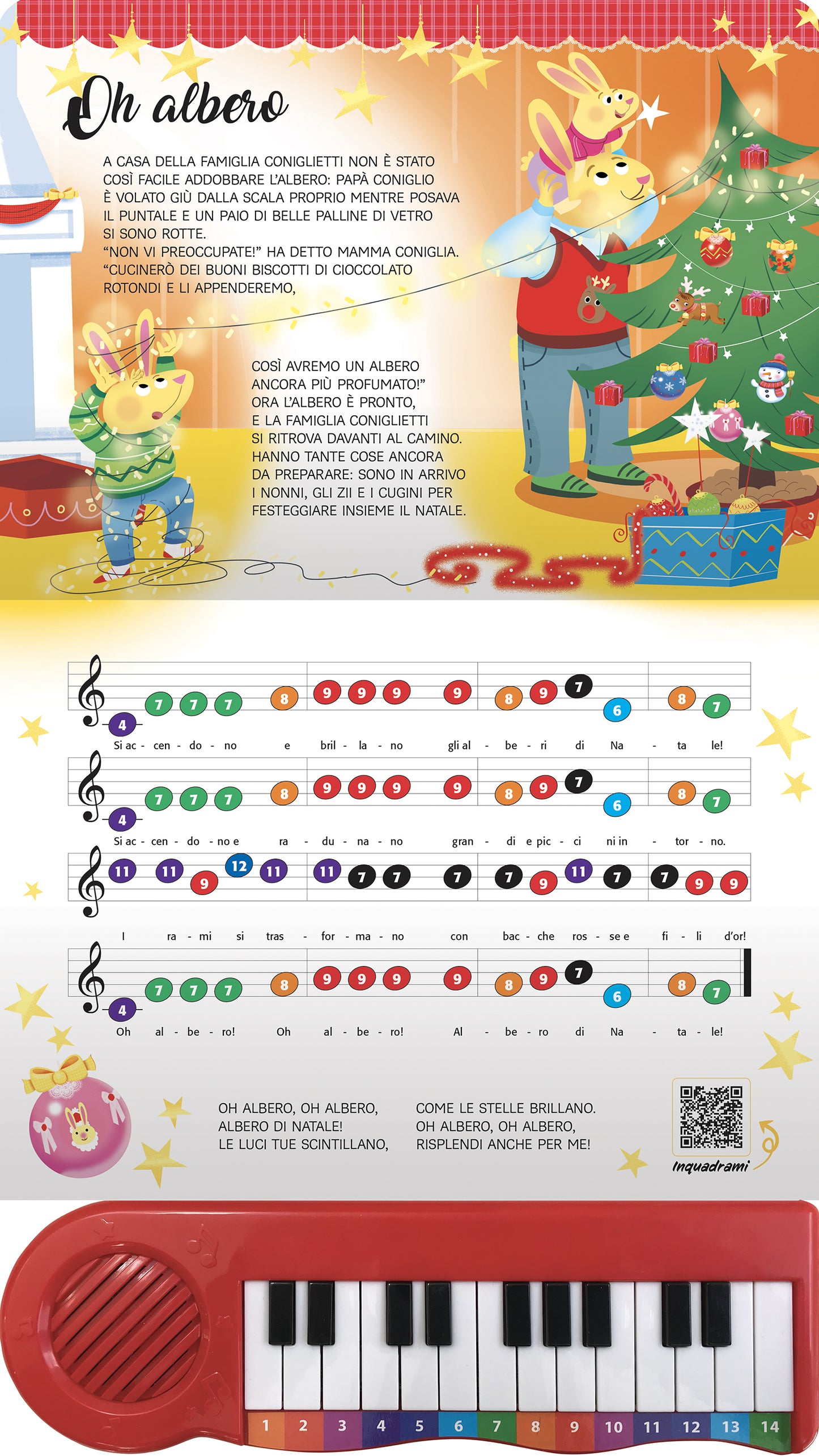 Il libro pianoforte di Natale. Con 8 famose canzoncine da leggere, cantare e suonare!