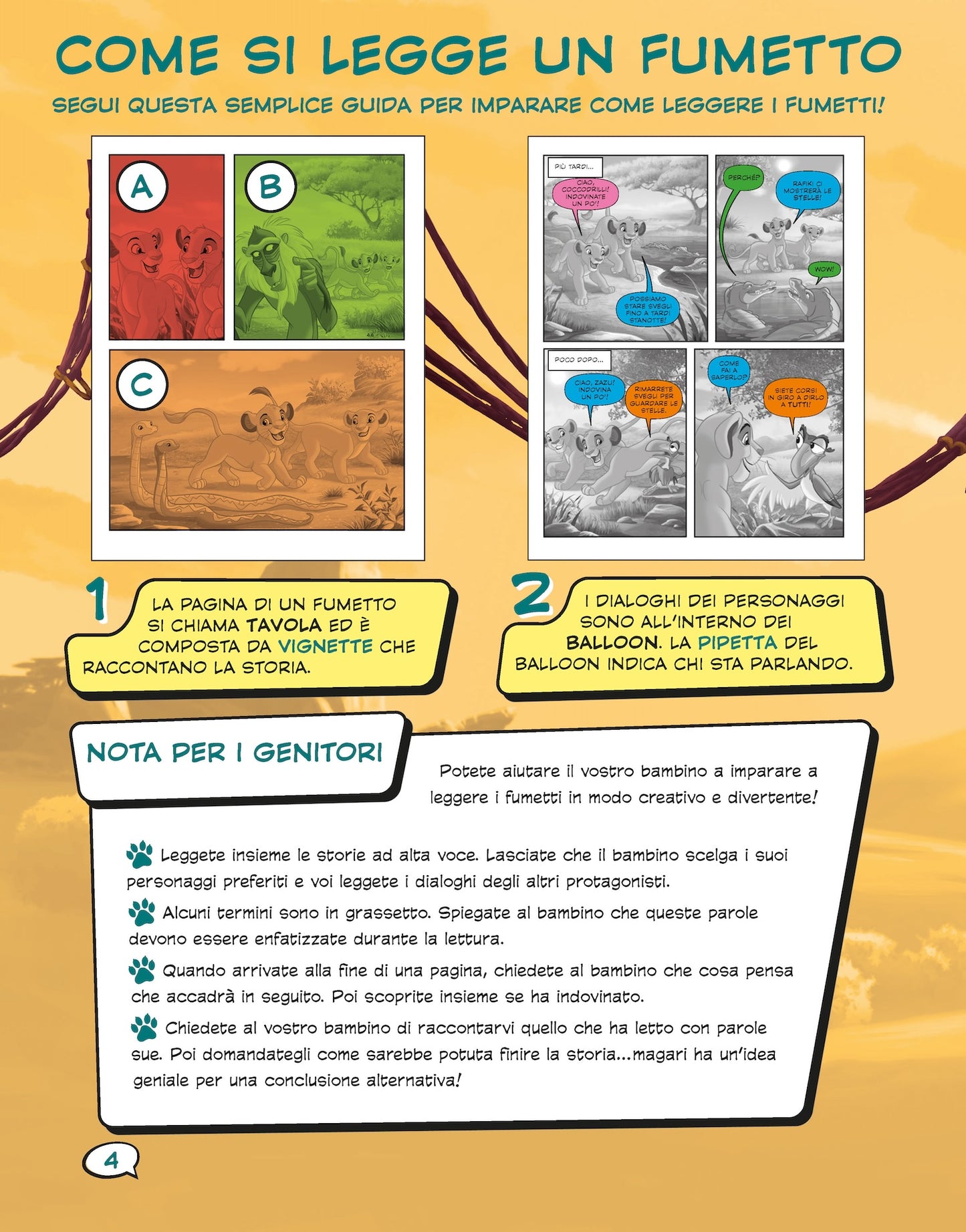 Re Leone Prime letture a fumetti!. Impara a leggere con le storie a fumetti!