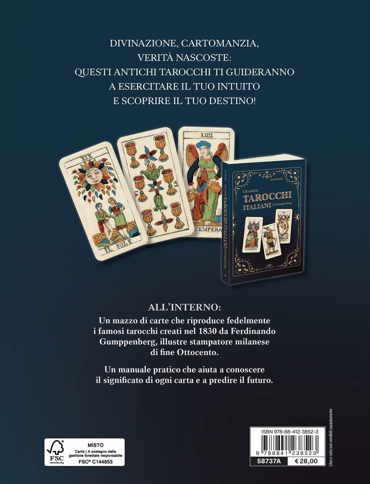 Gli antichi tarocchi italiani di Gumppenberg. con un libro guida e un prezioso mazzo di 78 carte