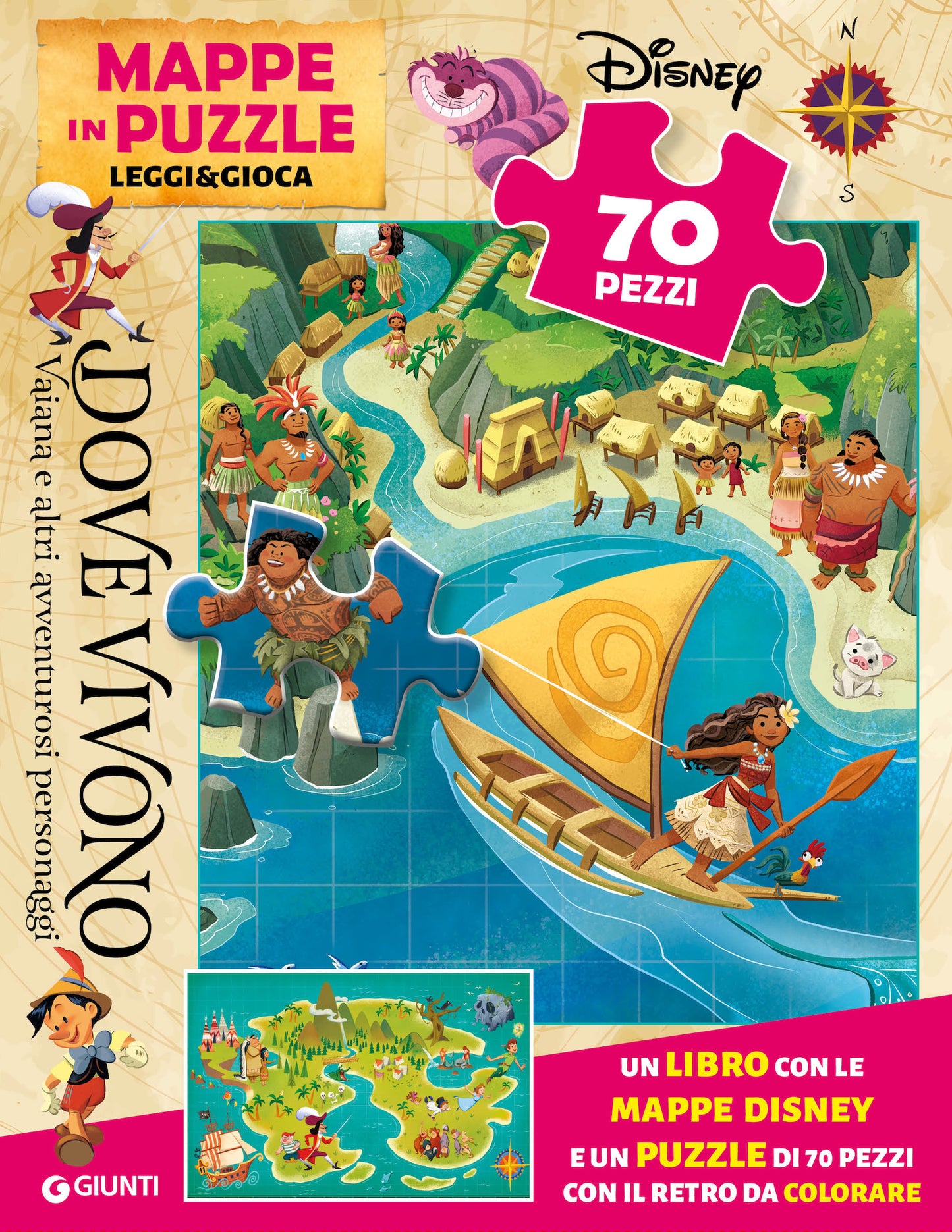 Vaiana Mappe in puzzle Leggi&Gioca. Dove vivono Vaiana e altri amici d’avventura