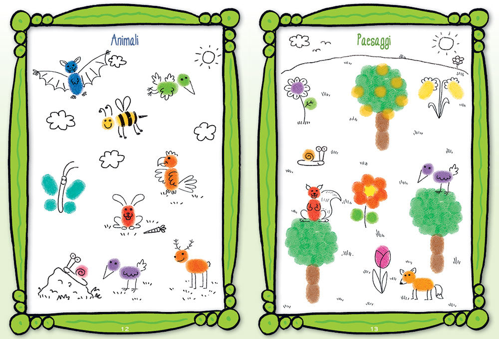 Impronte per disegnare. Passo dopo passo