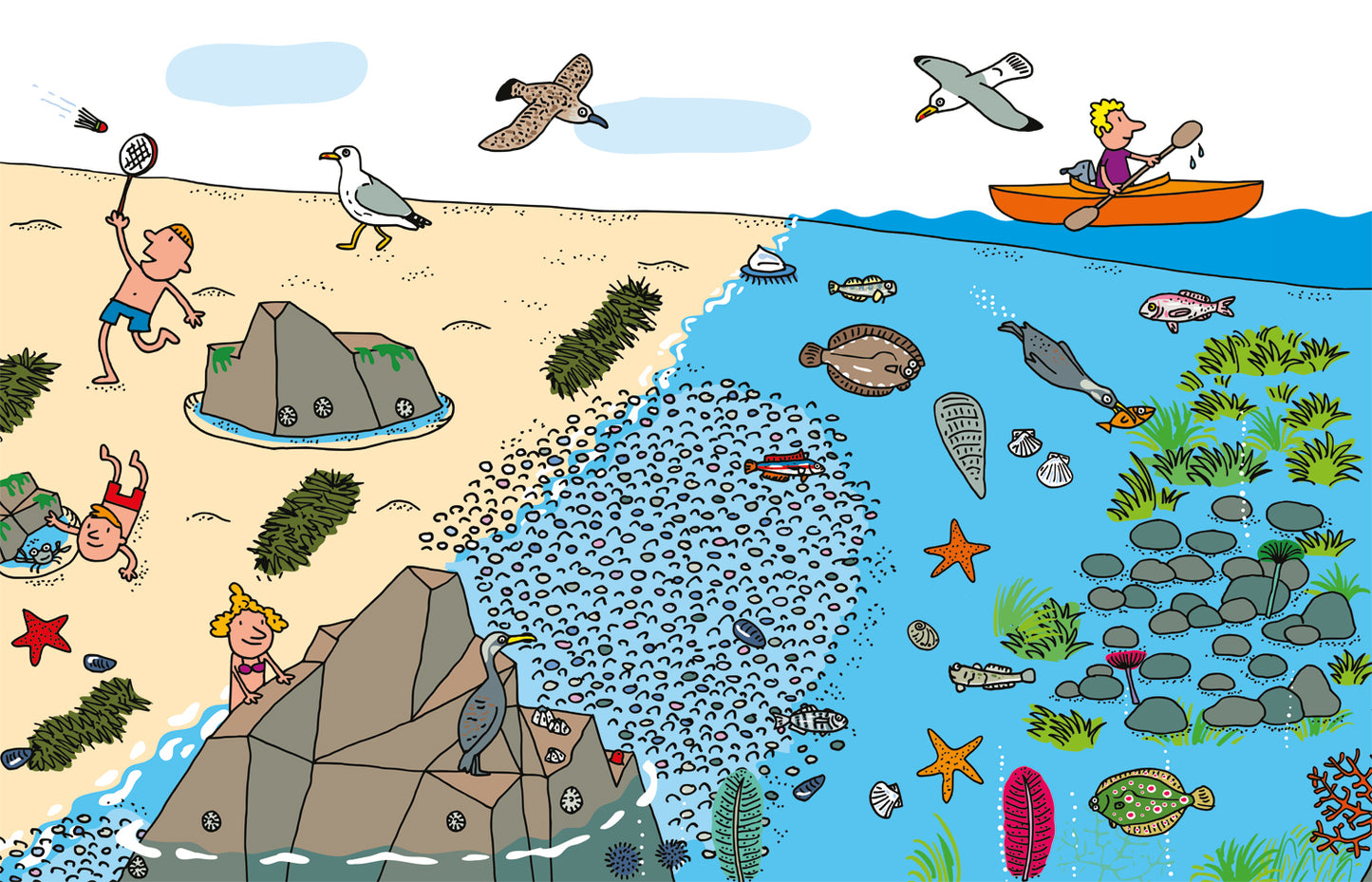 Il mare . Con più di 100 adesivi!