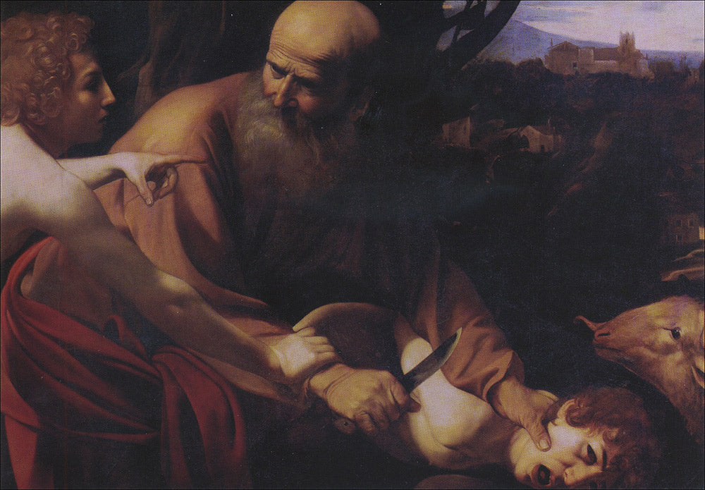 Cartolina. Firenze - Galleria degli Uffizi. Sacrificio di Isacco (1592-1604 circa)