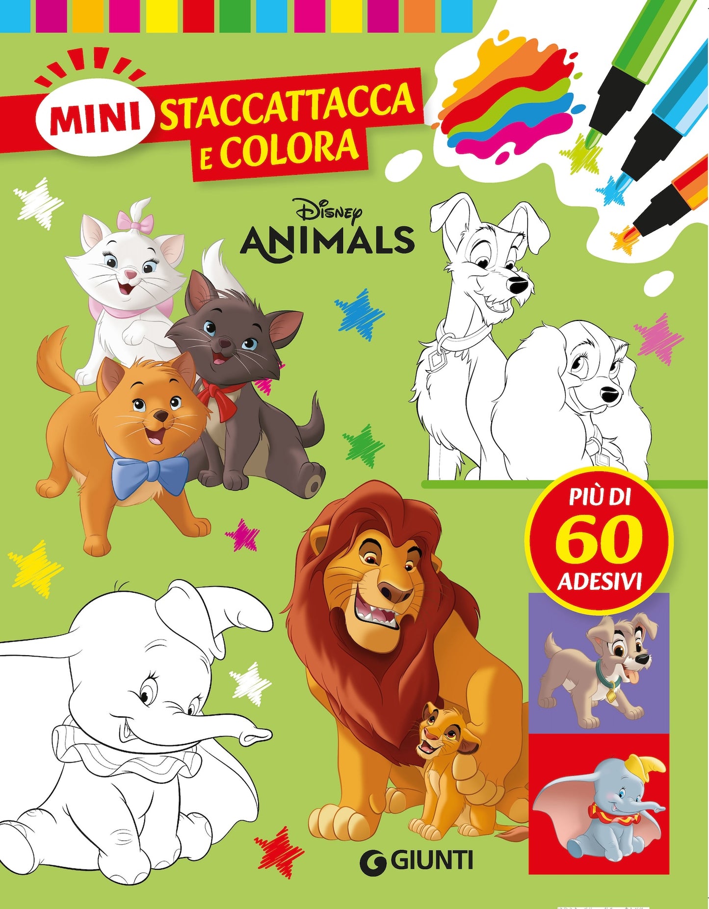 Mini Staccattacca e colora Disney Animals. Più di 60 adesivi