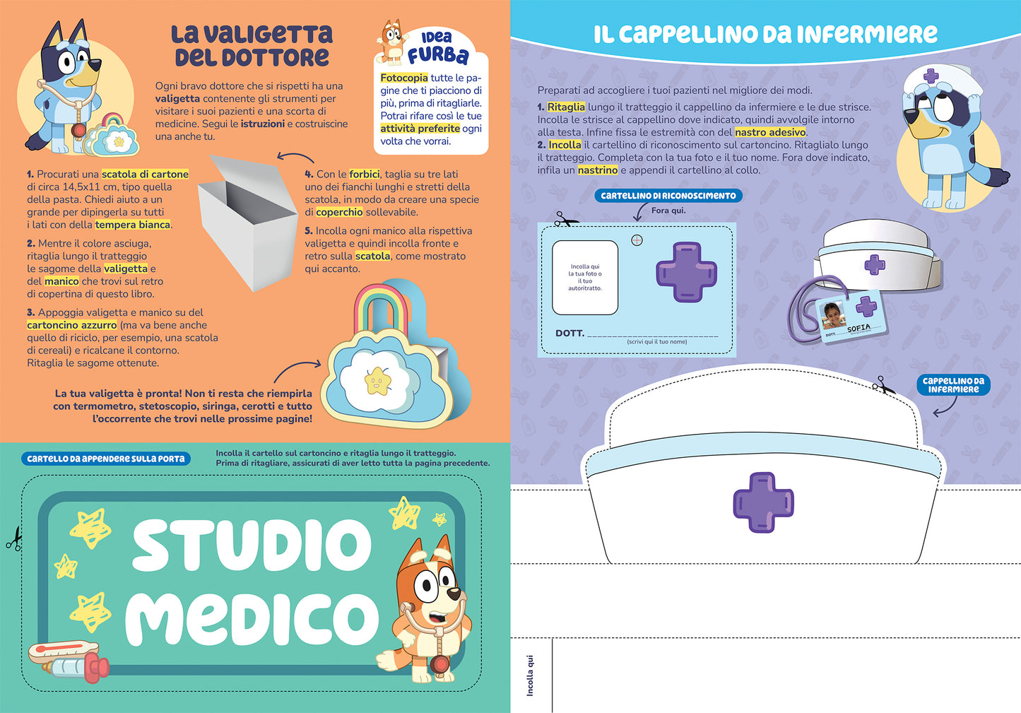 Bluey. Crea con Bluey + Il fantastico set del dottore