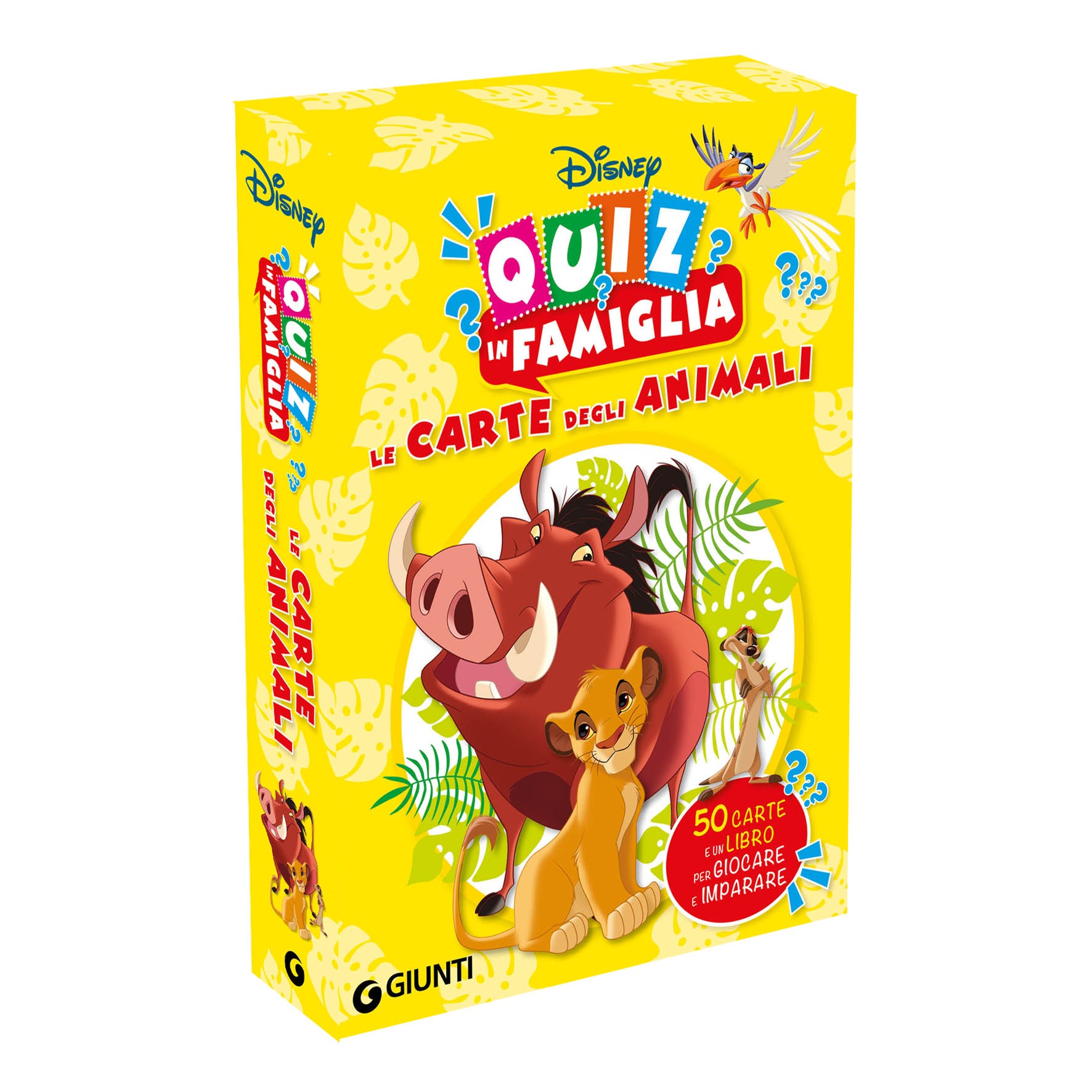 Carte degli animali Disney - Quiz in famiglia. 50 carte e un libro per giocare e imparare