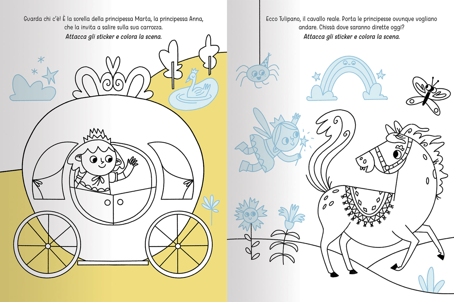 Principesse e Unicorni. Attività, Tatuaggi e Sticker