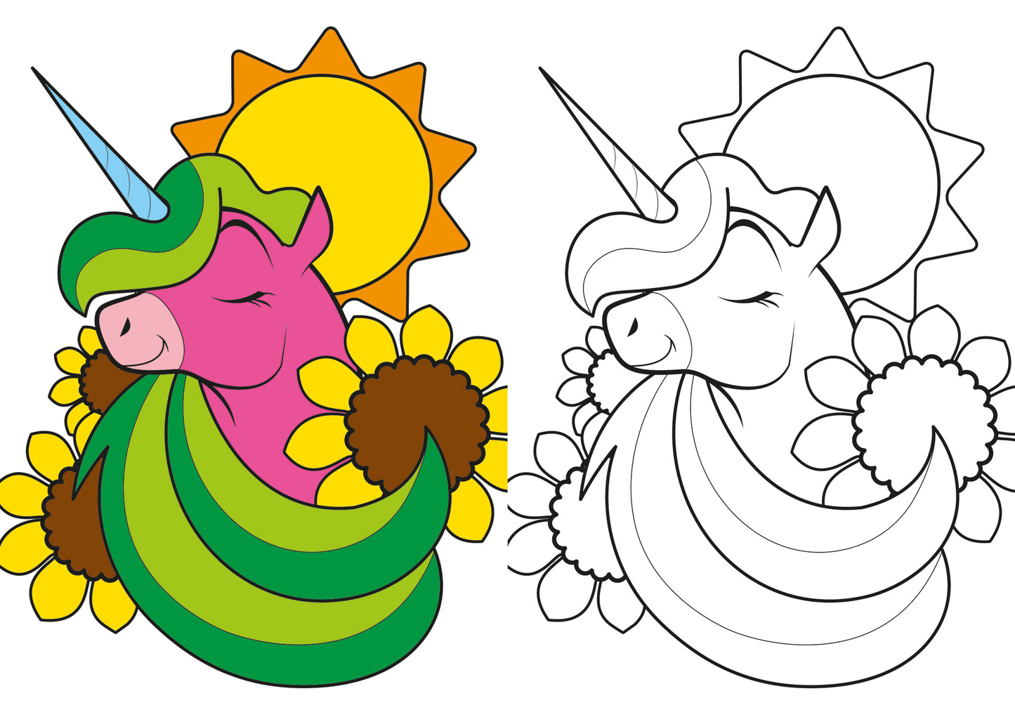 Unicorni. Tanti simpatici unicorni da colorare