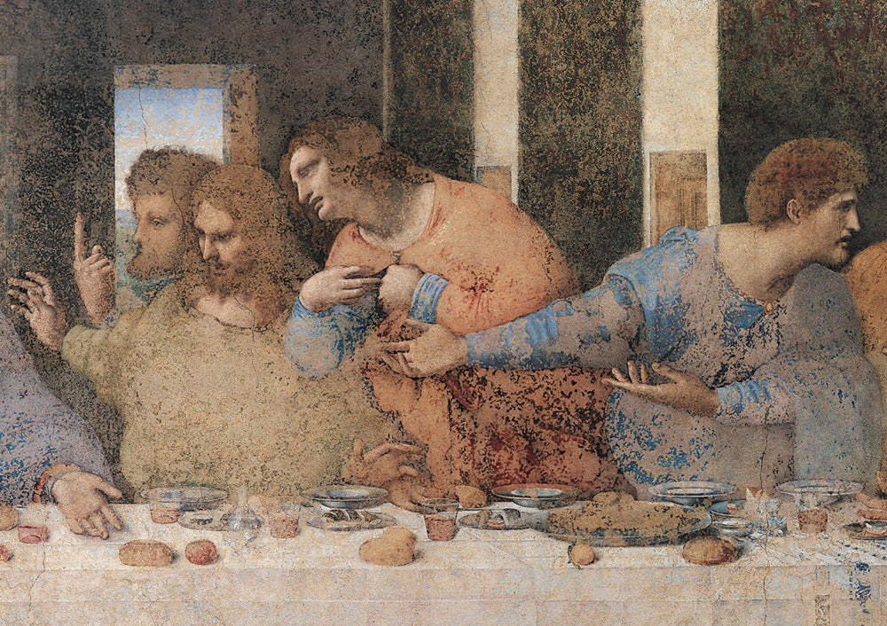 Cenacolo part. tre apostoli gruppo sx - cartolina