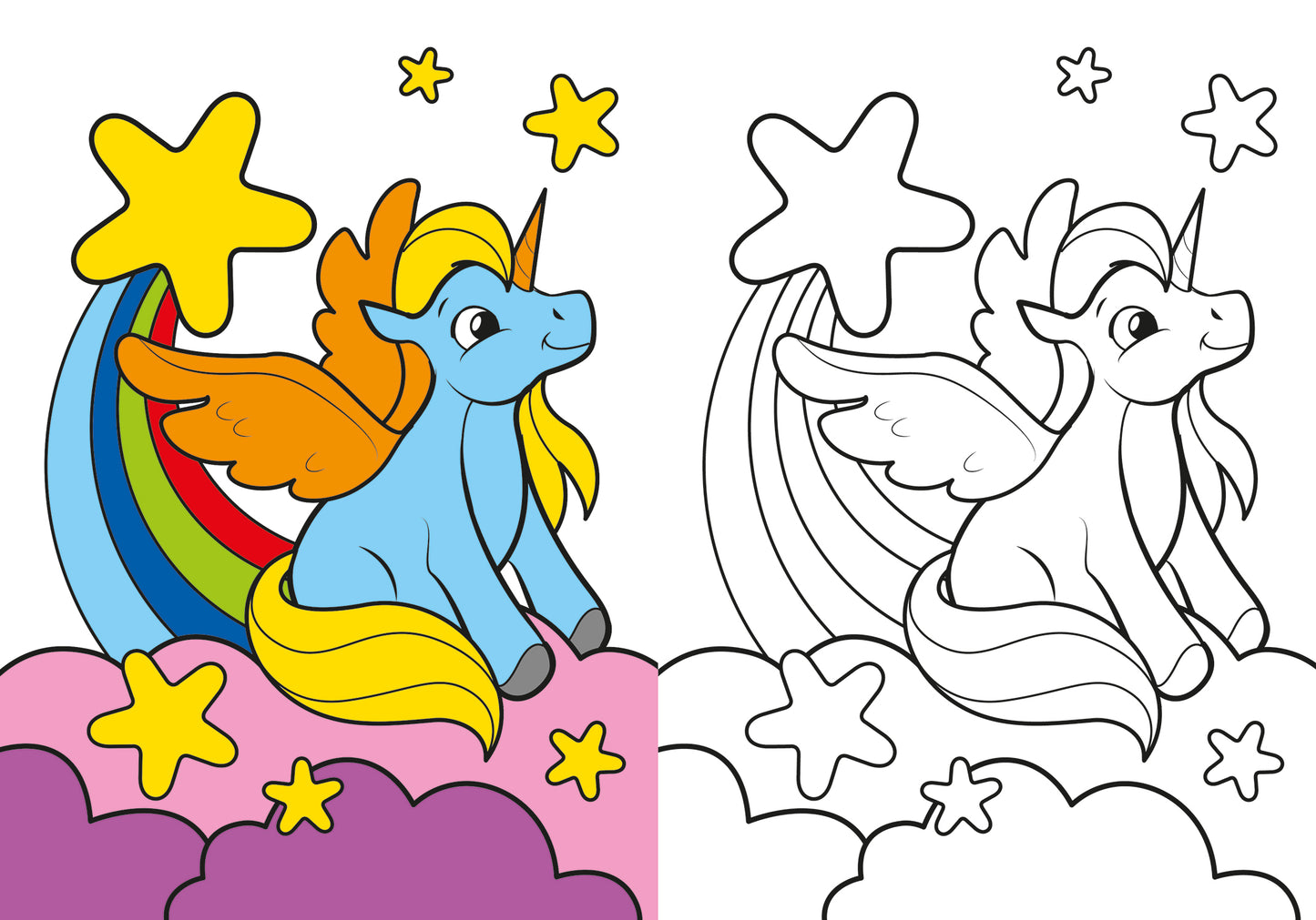 Unicorni. Tanti simpatici unicorni da colorare