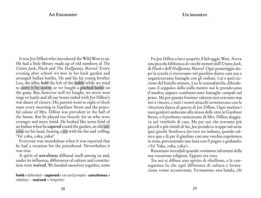 Dubliners-Gente di Dublino. Testo italiano a fronte