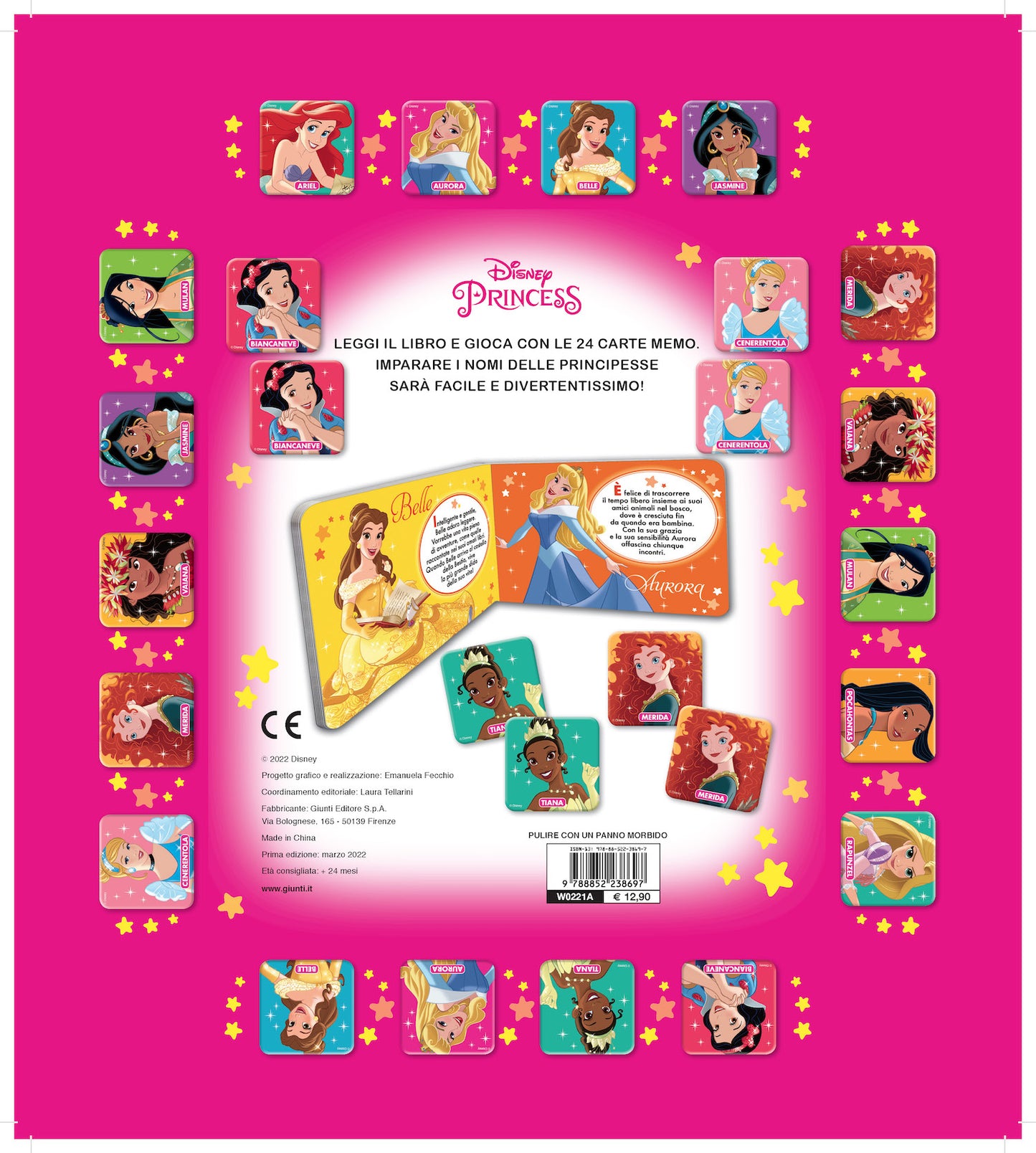 Principesse Memo leggi e gioca Disney Princess. Un libro e 24 carte per giocare