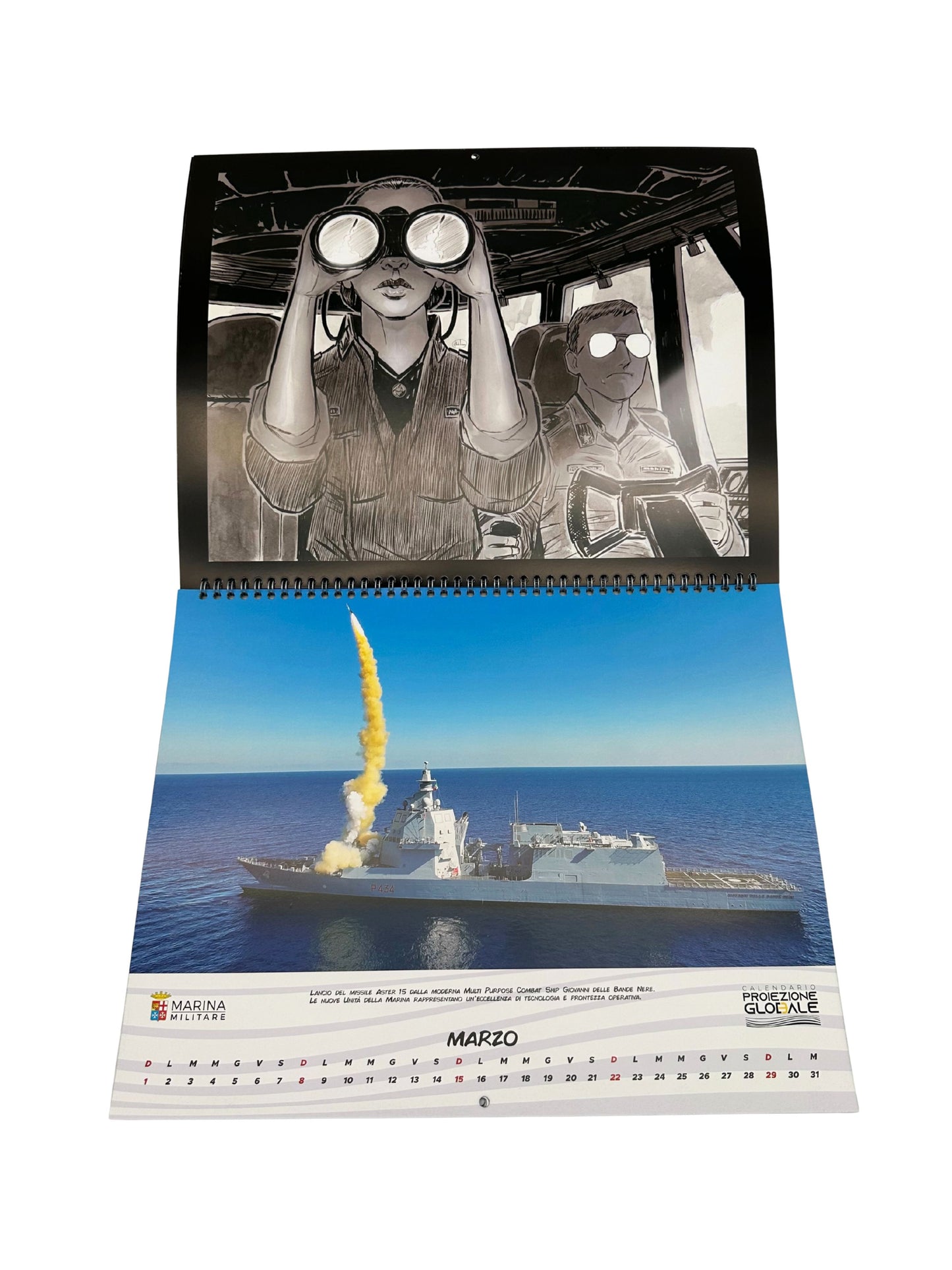 Calendario Marina Militare 2026 - da parete . Proiezione globale