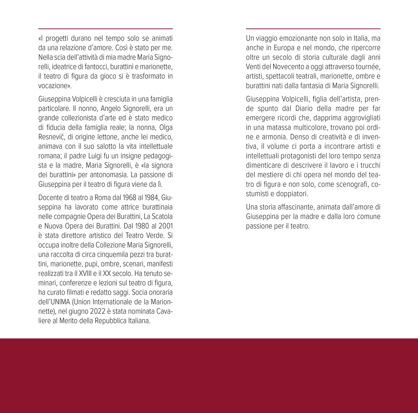 Piccoli personaggi grandi incanti. Maria Signorelli, il teatro di figura e il suo Novecento