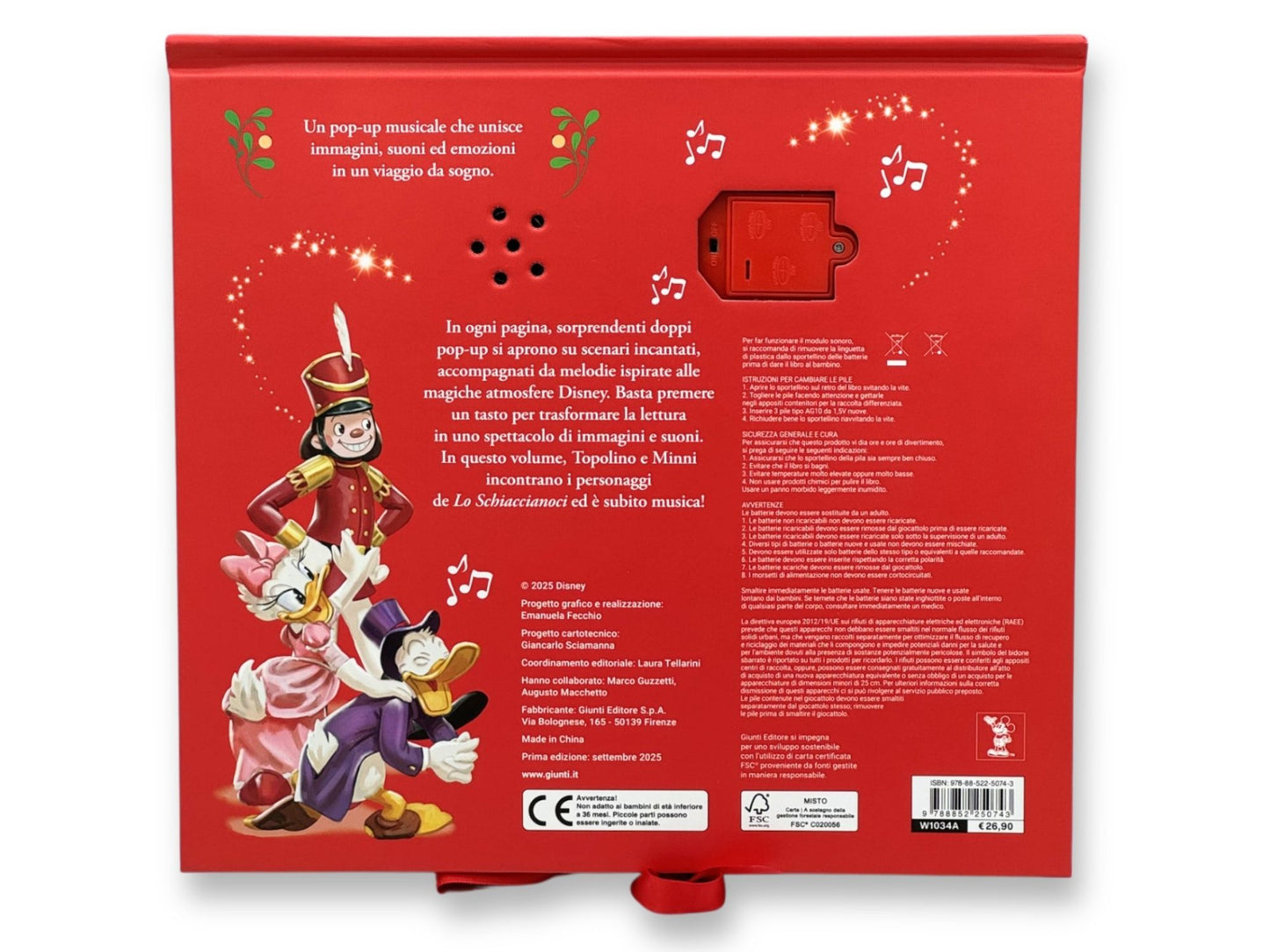 Disney Lo Schiaccianoci con Topolino e Minni I grandi Pop-up 3d musicali. Premi la nota, ascolta la melodia