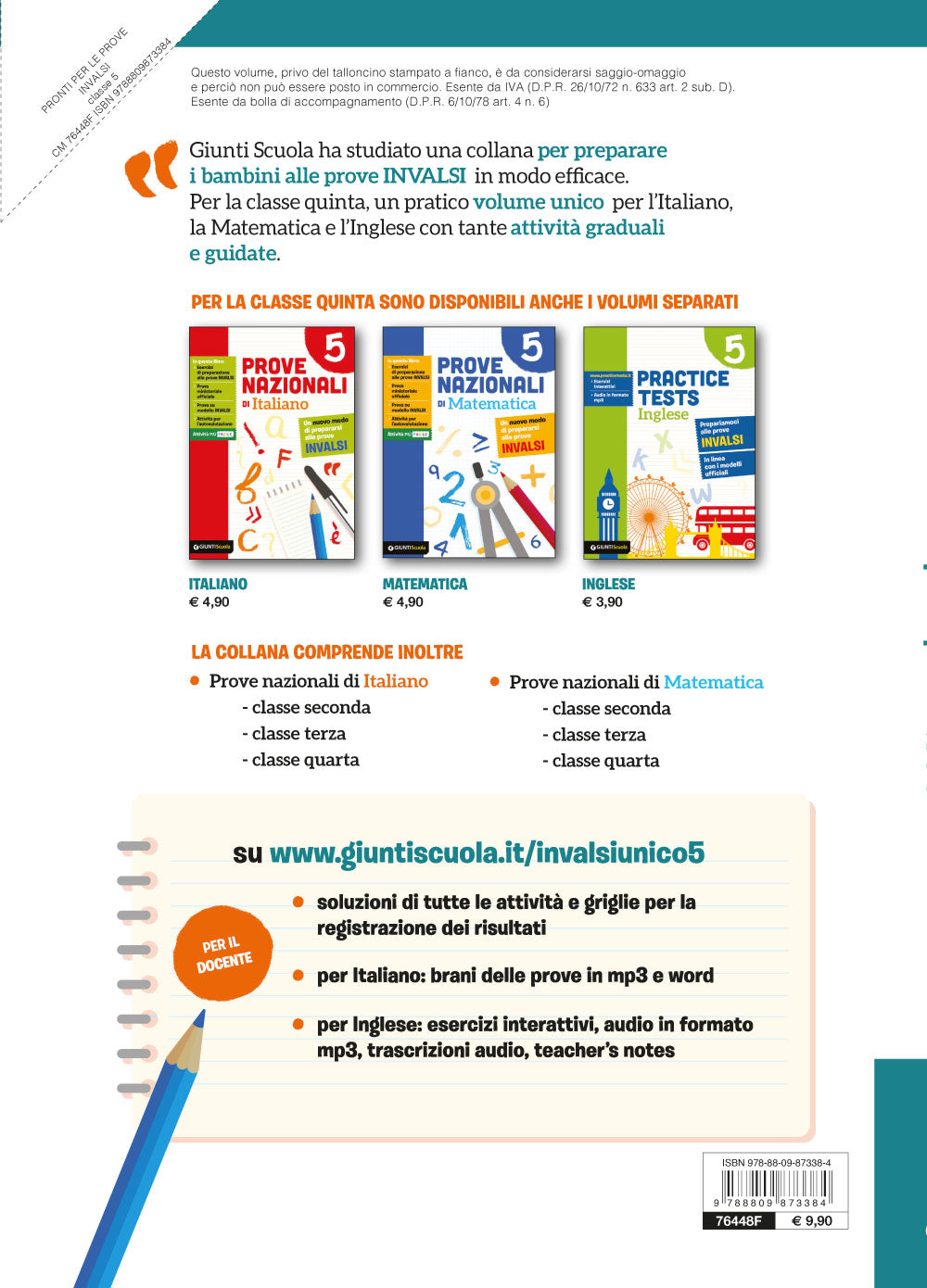 Pronti per le Prove INVALSI 5. Italiano - Matematica - Inglese