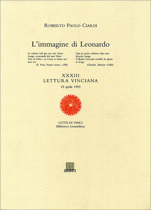 L'immagine di Leonardo. Letture vinciane - XXXIII